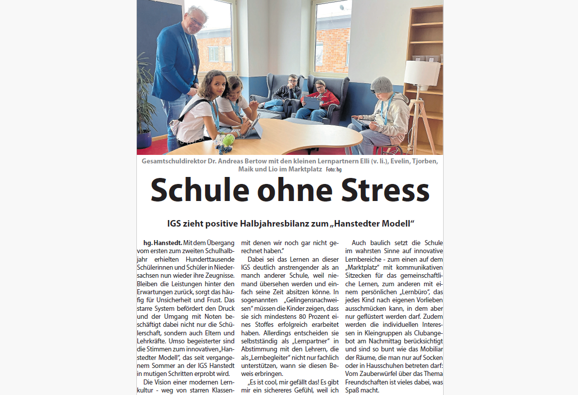 Presse: Schule ohne Stress